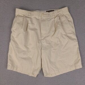 Nat Nast Shorts Mens 36 Beige Pleated Linen‎ Cotton Blend Chino Outdoor